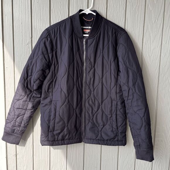 Hawke & Co Quilted Black Bomber Jacket Lightweight Zip-Up Men's Small - Picture 6 of 8